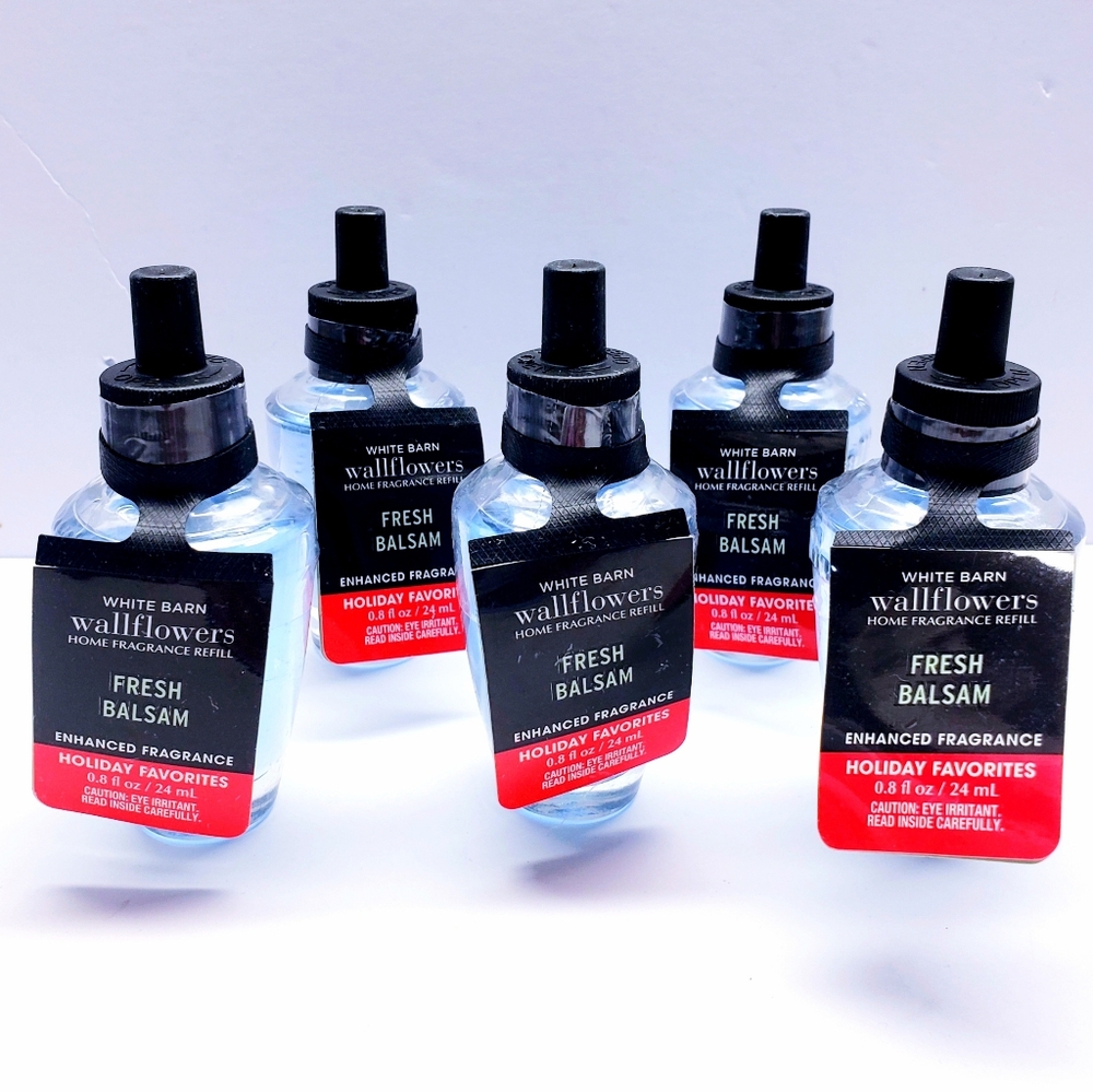 Bath & Body Works FRESH BALSAM Wallflowers Home Fragrance Refill, 0.8 Oz (5 Pcs)